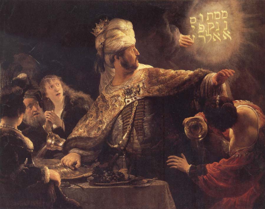 REMBRANDT Harmenszoon van Rijn The Feast of Belsbazzar